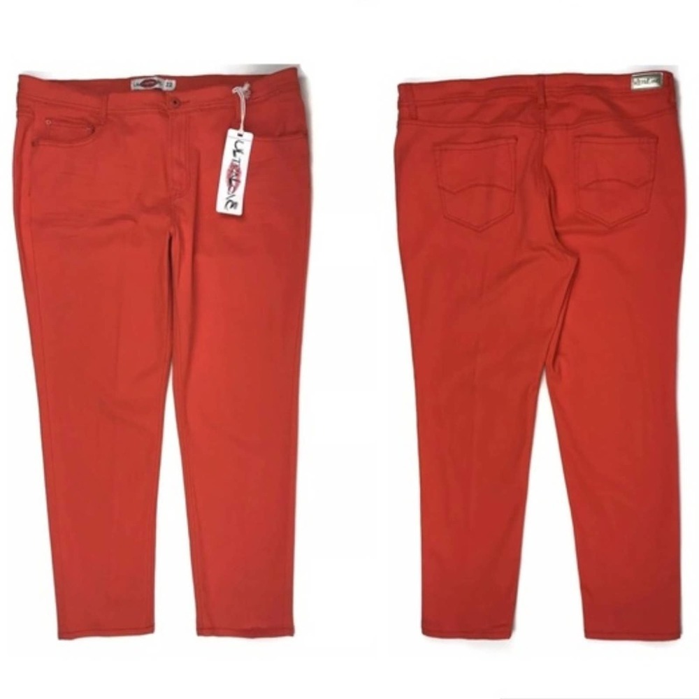 NWT Ultra Love Women's Jeans Plus Size 22 Orange